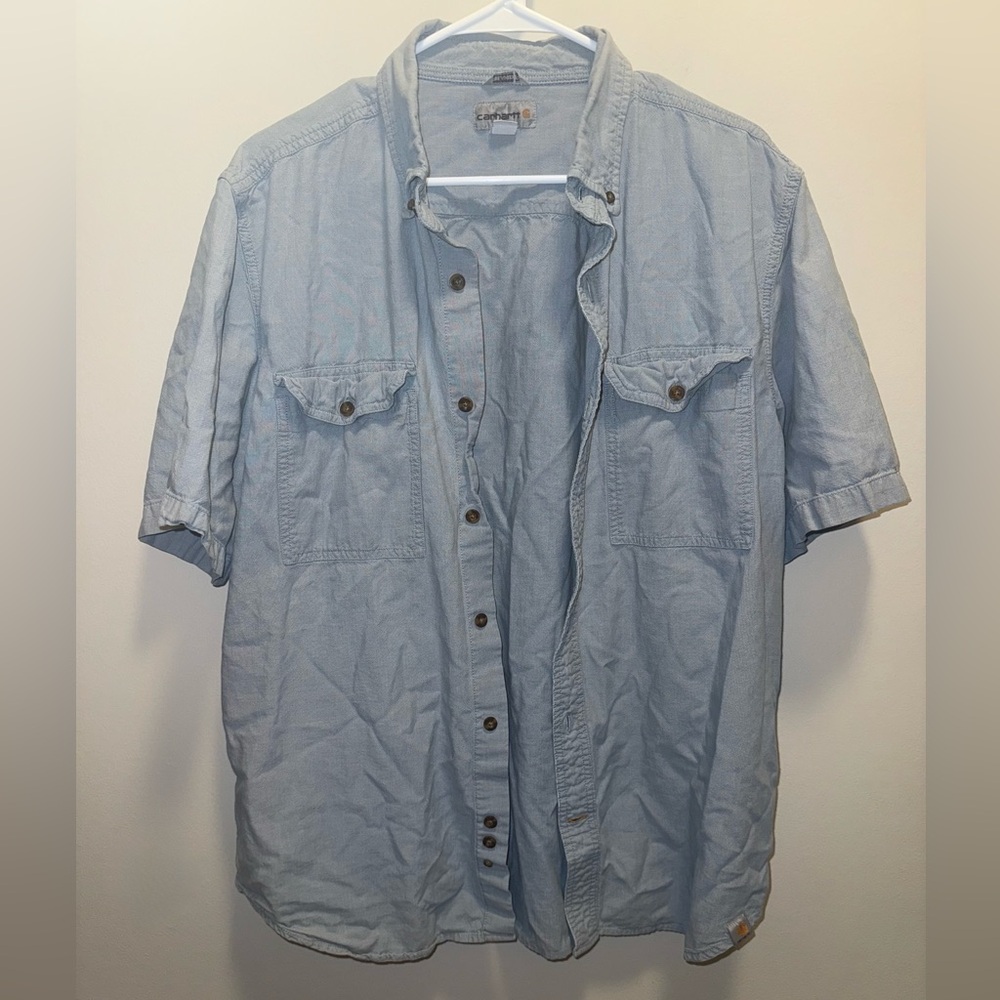 Carhartt Light Blue Casual Button Down Shirt